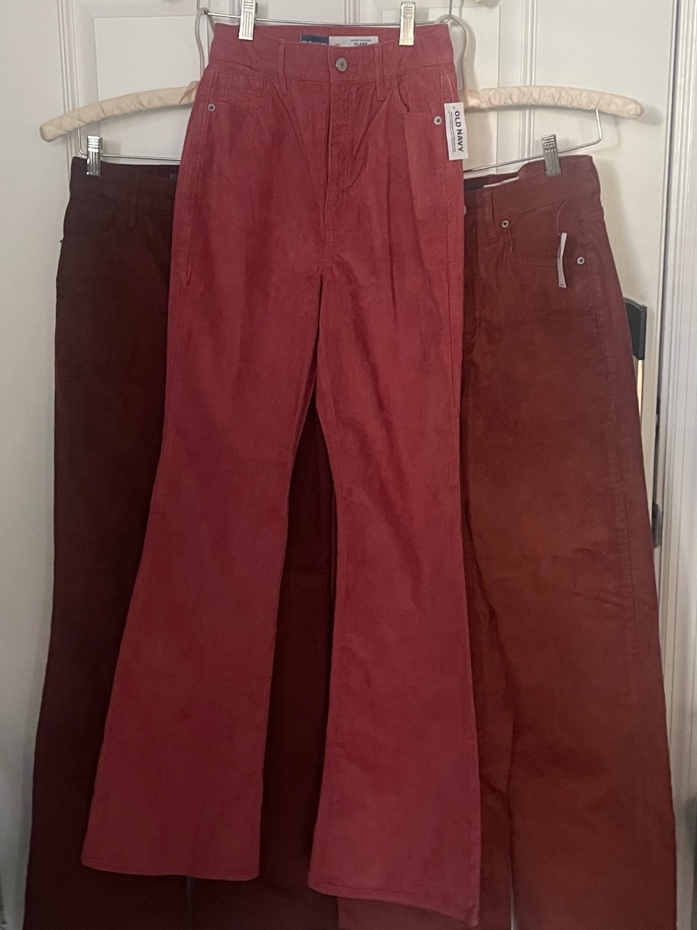 3 Pairs of Old Navy Women’s High-Rise Flared Jeans-Great Fall Colors